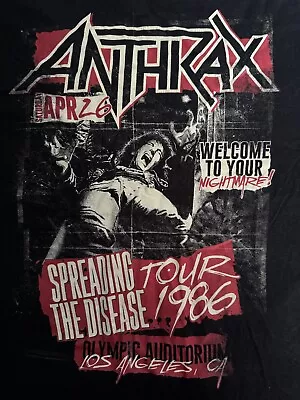 Buy Anthrax Spreading The Disease Tour 2016 T-shirt 2XL • 25£
