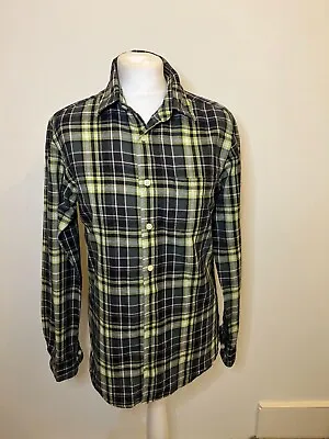 Buy Linen Blend  Man Chequered Green Shirt Jacket XS • 12£