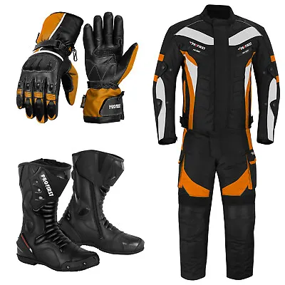 Buy Men Motorbike Suit Racing Armoured Waterproof Motorcycle Suits Jacket Trousers • 159.97£