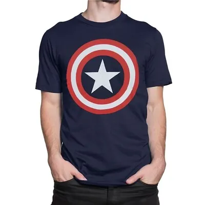 Buy Official Captain America Shield Men's T Shirt -S-XXL • 6.99£