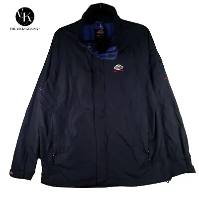 Buy Dickies Men's Medium Navy Blue Jacket Waterproof Regular Fit Full Zip W/ Pockets • 16.99£