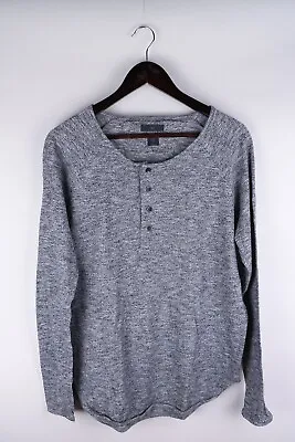 Buy Tiger Of Sweden Men T-Shirt Long Sleeves Casual Grey Cotton Pullover Size L • 29.94£