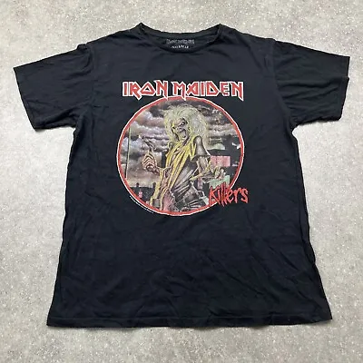 Buy Women’s Pull & Bear Iron Maiden Black Graphic T-shirt Size S • 12£