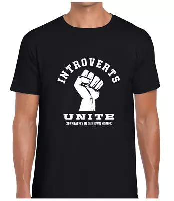 Buy Introverts Unite Funny T Shirt Mens Tee Cool Gaming Design Gamer Gift Idea Top • 7.99£