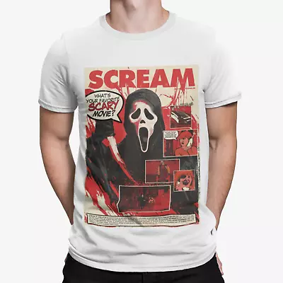 Buy Scream Pictures Poster T-Shirt - Retro Film Comedy Movie 80s Cool Gift Horror • 7.19£