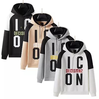 Buy Men's Pullover ICON Hoodie With Premium Texture Long Sleeve Design Sweatshirt • 15.99£