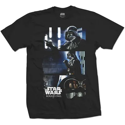 Buy Star Wars Mens Black T-Shirt Rogue One Darth Triptych • 7.89£