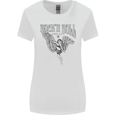 Buy Long Live Rock N Roll Angel Womens Wider Cut T-Shirt • 8.75£
