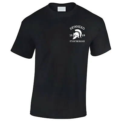 Buy Men's T-Shirt Gift Birthday Skinhead In The Blood 1969 Chest Logo • 10.99£