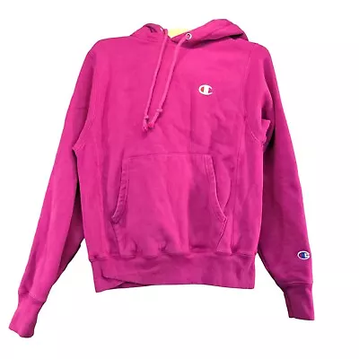 Buy Champion Reverse Weave Women's Pullover Hoodie Sweatshirt Pink XS Barbiecore • 18.94£
