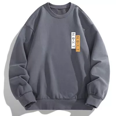 Buy Fashion Hoodies Mens Spring Long Sleeve Pullover Regular Solid Sports Sweatshirt • 25.19£