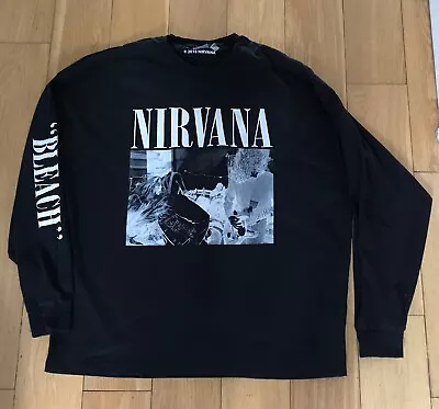Buy Nirvana Bleach Asos Rare Sample Long Sleeve T Shirt Medium New • 16.99£