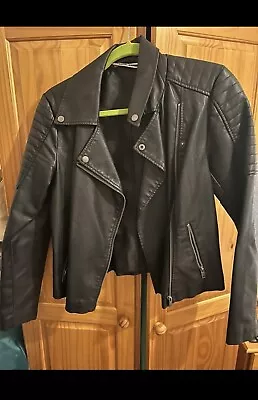 Buy Noisy May Leather Jacket Black 10 / M • 7.50£