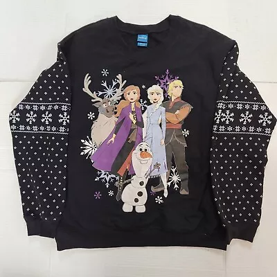 Buy Disney Frozen II Christmas Sweatshirt Light Up Sweater Junior L (11-13) Black  • 15.79£