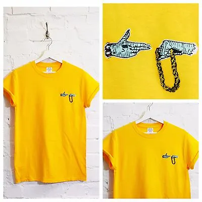 Buy Actual Fact Run The Jewels Embroidered Yellow Hip Hop Tee T-shirt • 20£