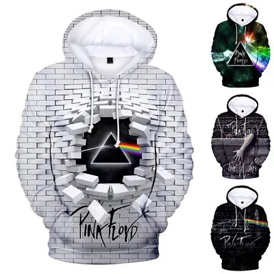 Buy Women Men Pink Floyd Rock Band Hoodies Sweatshirt Hooded Top Jumper Pullover UK • 10.79£
