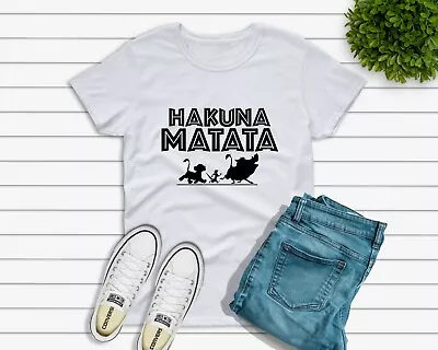 Buy Lion King Hakuna Matata Inspired T-shirt - Cute Lion King Design Tee - UK Seller • 12.99£