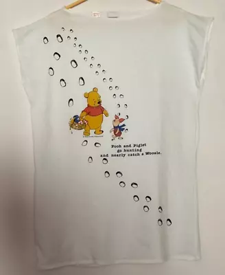 Buy Vintage 80s Winnie The Pooh + Piglet White Cotton Jersey Long Tshirt 14 16 • 9£
