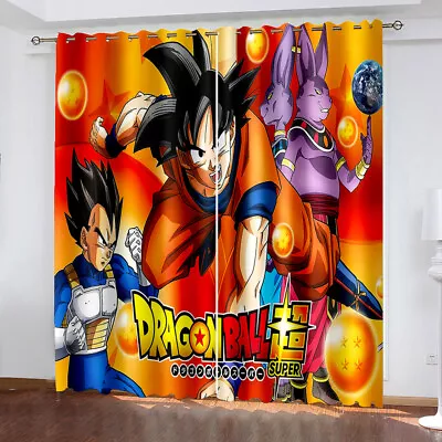 Buy Curtains Eyelet Blackout Opaque Decor Bedroom/Living Room/Door Anime Dragon Ball • 46.66£