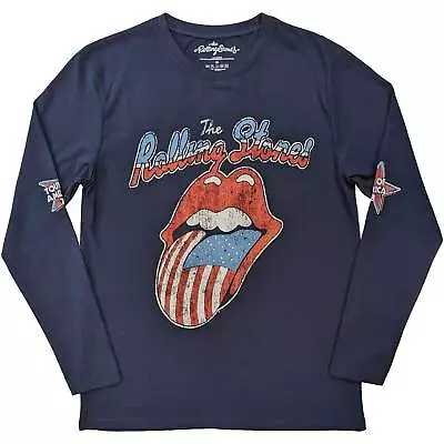 Buy The Rolling Stones US Tour 78 Blue Long Sleeve Shirt NEW OFFICIAL • 21.19£