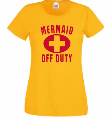 Buy Mermaid Off Duty Funny Lifeguard T Shirt Fancy Dress Hen Party Beach Holiday New • 9.49£