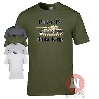 Buy Panzer 4 Afrika Korps Tank WW2 German Military Armour T-shirt World Of War Tanks • 14.99£