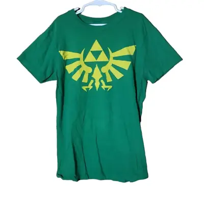 Buy The Legend Of Zelda Shirt Youth XS Green Triforce Logo Video Game Yellow • 3.94£