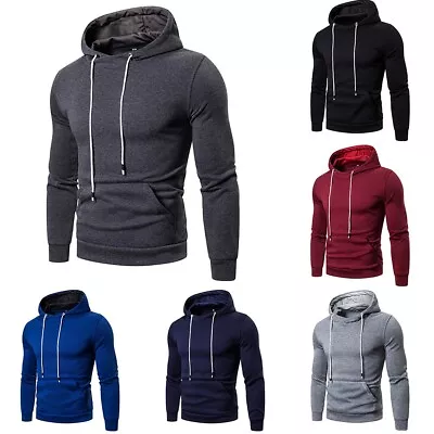 Buy Stylish And Comfortable Mens Athletic Sport Hoodies Pullover Tops With Hood • 10.96£