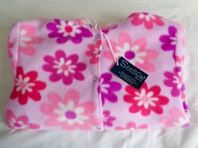 Buy Seesaw Girls Reversible Funky Flower Cuddle Fleece Jacket. Multi. 6 To 8 Years. • 12.99£