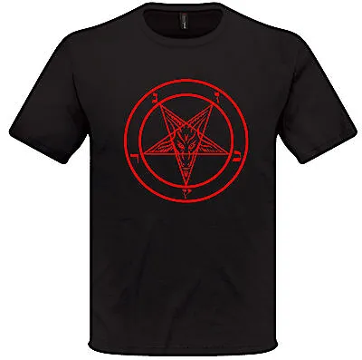 Buy Baphomet Symbol T-Shirt - Satanic Church Goth Unholy Demonic Goat • 11.95£