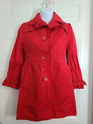 Buy Vanity Woman's Red Belted Jacket Size Medium M  • 11.87£