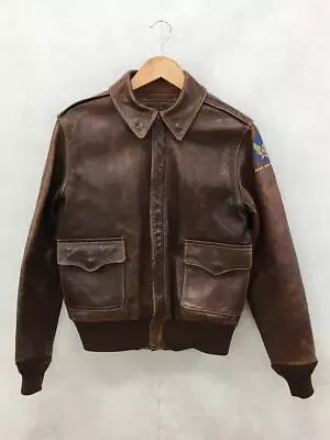 Buy Buzz Rickson's ROUGH WEAR TYPE A-2 Jacket Brown Leather Size 36 Used From Japan • 850.82£