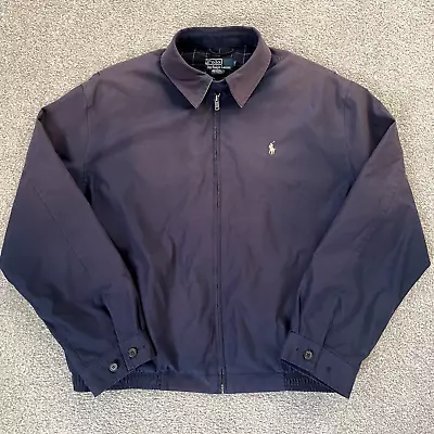 Buy Ralph Lauren Harrington Bomber Jacket Polo Navy / Purple - Size Men's Large • 26£