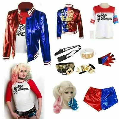 Buy Adult Halloween Harley Quinn Suicide Squad Costume Cosplay Fancy Xmas Dress • 26.03£