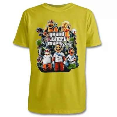 Buy Super Mario Bros T Shirts - GTA Parody - Size S M L XL 2XL - Multi Colour • 19.99£