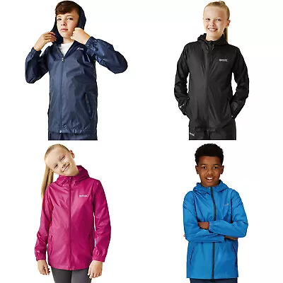 Buy Regatta Kids Juniors Pack It III Waterproof Hooded Outdoor Walking Jacket Coat • 15.95£