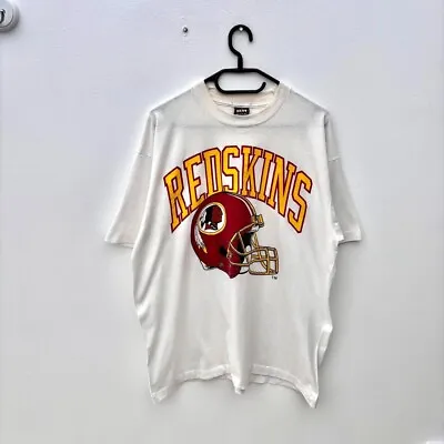 Buy Vintage Washington Redskins NFL White T-shirt XL Single Stitch • 14.99£