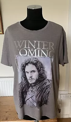 Buy Game Of Thrones ! Size 18 ! Winter Is Coming / Jon Snow T - Shirt ! Vgc ! • 4.99£