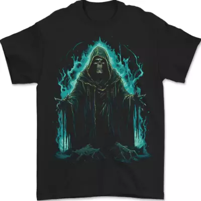Buy A Green Grim Reaper Mens T-Shirt 100% Cotton • 7.99£