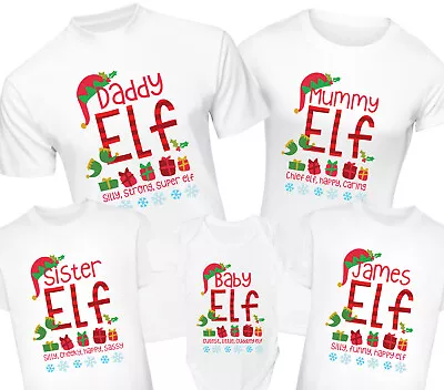 Buy Christmas Personalised Elf T-Shirt Any Text Family Adult Kids Elves Tshirt Gift • 7.99£