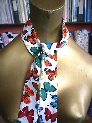 Buy Cotton Cooling Neck Tie Scarf Menopause /gardener/chef ~ Butterfly  • 5.95£