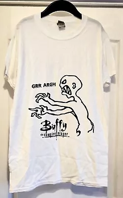 Buy Buffy The Vampire Slayer – GRR ARGH Monster White Short Sleeve T-Shirt Small TV • 2.99£
