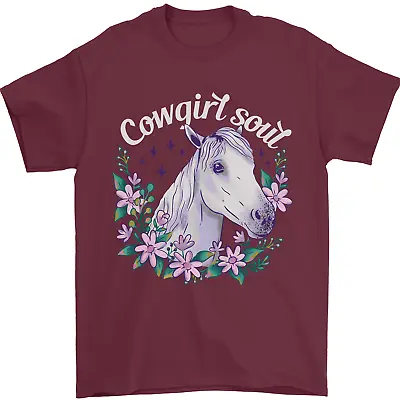 Buy Cowgirl Soul Equestrian Horses Mens T-Shirt 100% Cotton • 9.49£