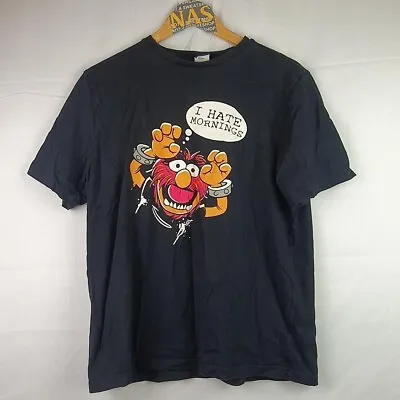 Buy Black Graphic Elm Street 'i Hate Mornings' T-shirt Size Med  • 10£