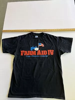 Buy 1990 FARM AID IV Indy WILLIE NELSON NEIL YOUNG GUNS N' ROSES (L)T-Shirt USA • 28.41£