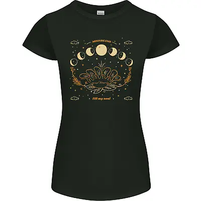 Buy Moonbeams Moon Phases Celestial Pagan Womens Petite Cut T-Shirt • 9.99£
