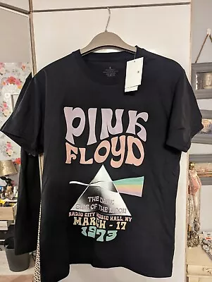 Buy Ladies Black Short Sleeve Pink Floyd T-shirt From George Size Small BNWT • 9.99£