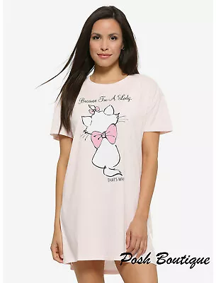 Buy NWT Disney Womens Marie Cat Aristocat Pajama Nightgown Gown Sleep Shirt S M L XL • 20.18£
