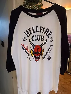 Buy Stranger Things Hellfire Club Top Size Medium From Hmv (Worn Once) • 2.99£
