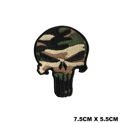 Buy Army Punisher Skull Face Movie Logo Embroidered Sew/Iron On Patch Patches • 2.49£
